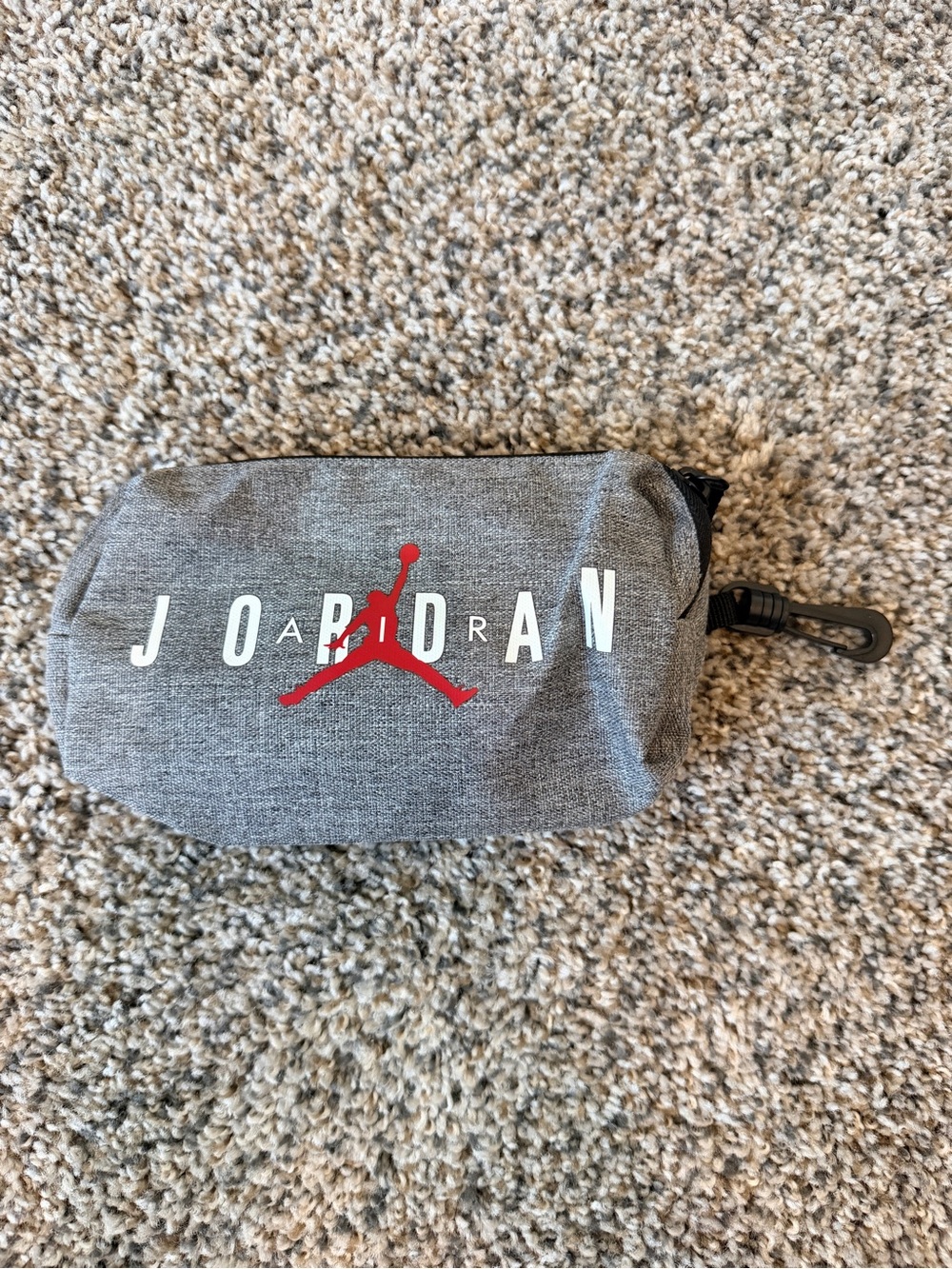 Jordan Gray Clip Pouch with Red Jumpman